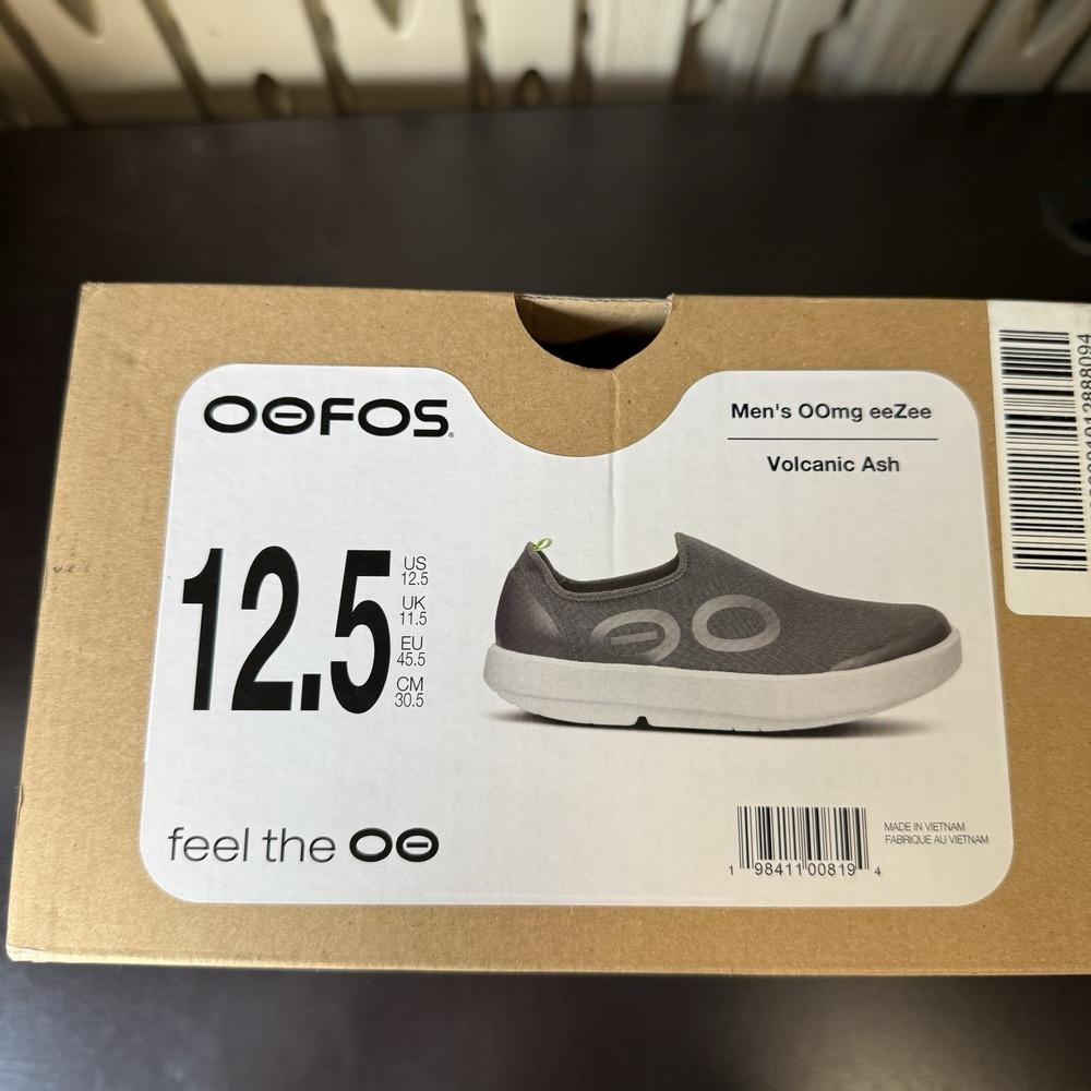 Oofos OOmg Eezee Men's Size 12.5 Slip On Recovery Sneakers Gray Comfort Shoes - Picture 9 of 9